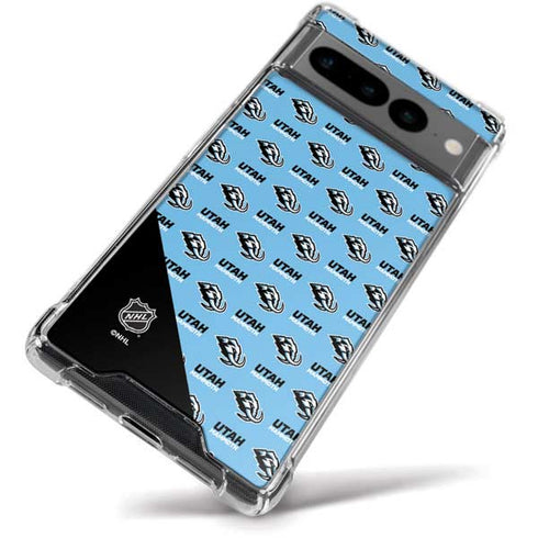 NHL Utah Mammoth Logo Pattern Google Pixel 7 Pro Clear Case